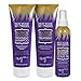 Not Your Mother's Blonde Moment Anti-Brass Hair Care System, Shampoo, Conditioner and Leave in Protection Spray, Set of 3