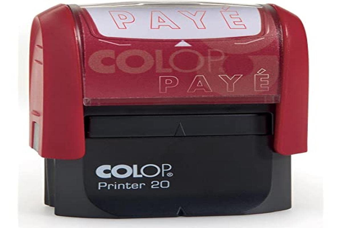 Colop Self-Inking Stamp "Payé" 38 x 14 mm Red [French Import]