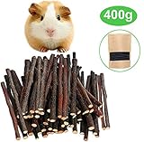 Malier 400g (14oz) Apple Sticks Pet Snacks Chew Toys for Guinea Pigs Chinchilla Squirrel Rabbits Parrot hamster degus gerbil ( About 120 - 140 Sticks )