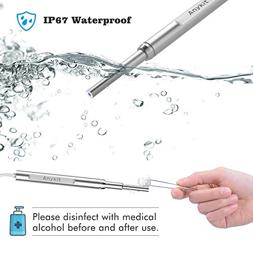 CHEAP Otoscope iPhone, Anykit Upgraded 4.3mm 720P HD Ear Camera Digital Otoscope Ear Scope