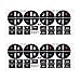 Luckkyme AC Button Replacement Stickers Kit, 6PCS Adhesive AC Dash Button Fix Ruined Faded Auto AC Controls