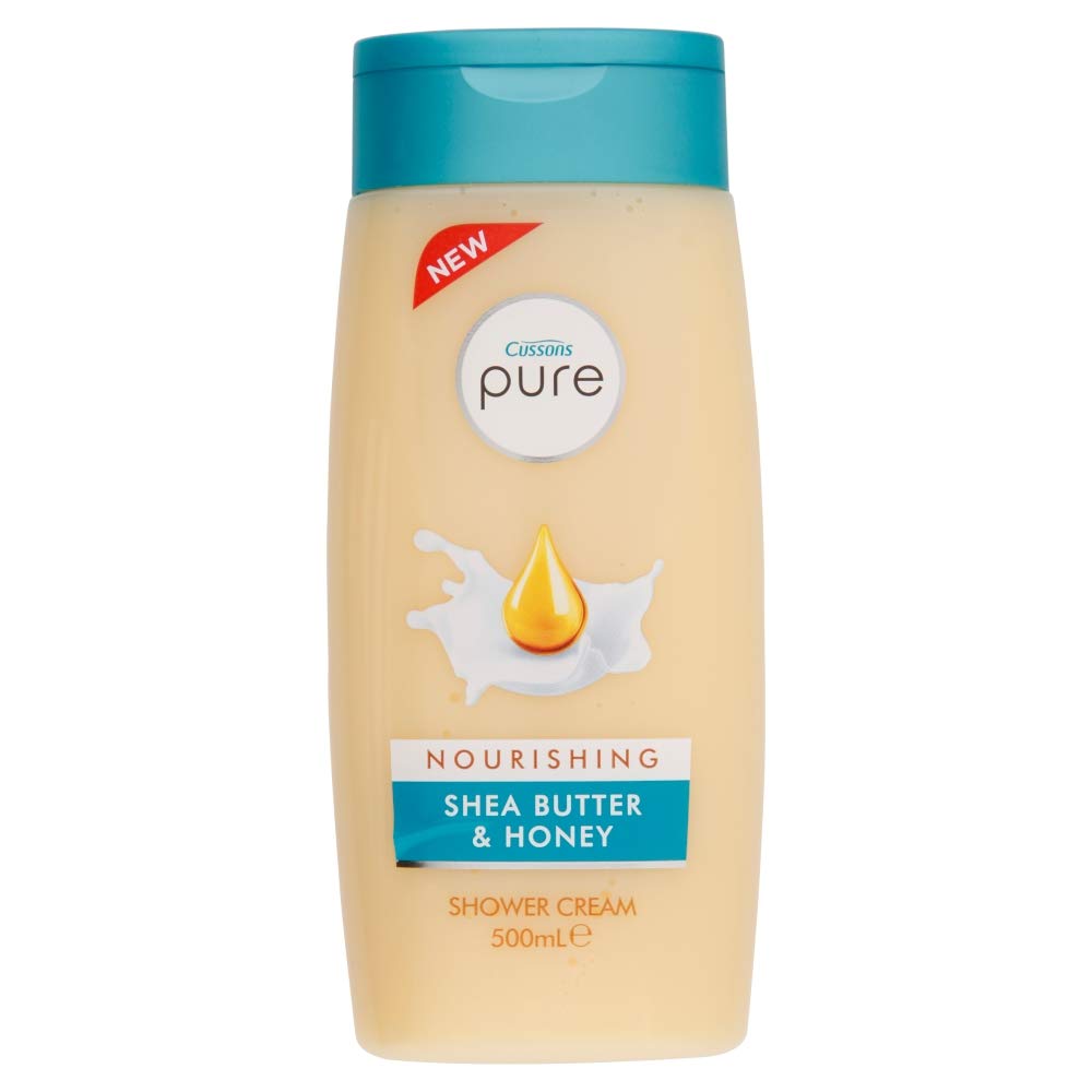Cussons Pure Nourishing Shea Butter and Honey Shower Cream, 6x500ml