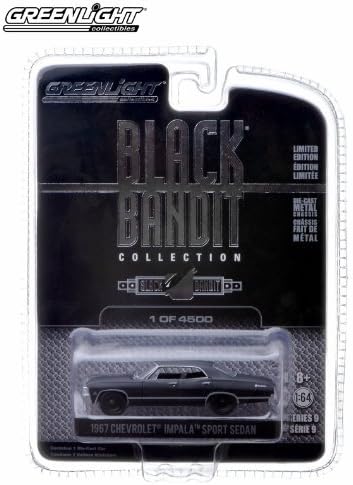 1967 Chevrolet Impala Sport Sedan Black Bandit Collection Series 9 2013 Greenlight Collectibles 1:64 Scale Vehicle Die-Cast (Limited Edition / 1 of only 4,500 Pieces) by BLACK BANDIT
