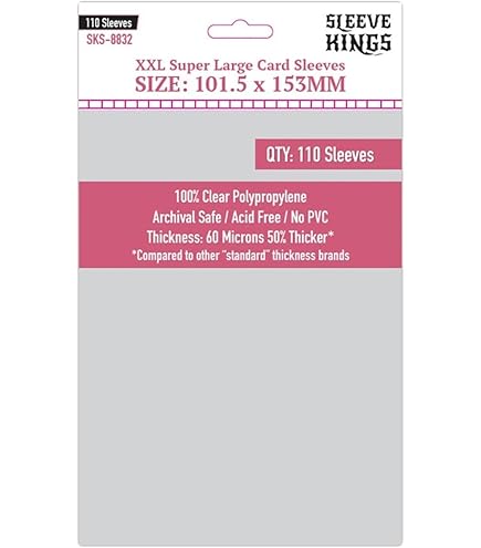 Amazon.com: Rayvol Jumbo Card Sleeves Size XL:5.7 x 7.9 Inch - Card Sleeves  for Oversized TCG Trading Cards (50pcs) : Toys & Games