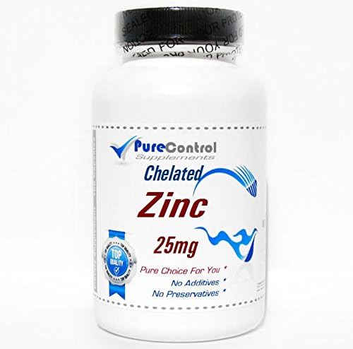 Chelated Zinc 25mg // 200 Capsules // Pure // by PureControl Supplements