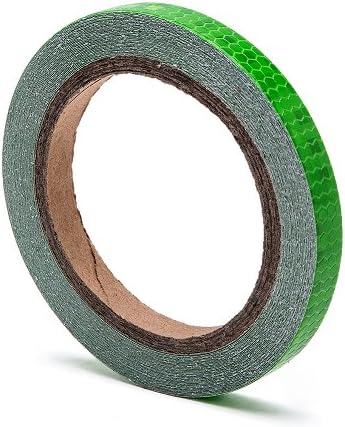reflective tape green 0.5"X10'-waterproof self-adhesive trailer reflector tape-reflective tape for trucks,trailers,cars.Warning Caution Conspicuity Tape