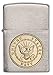 Zippo US Navy Emblem Brushed Chrome Pocket Lighter