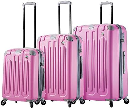 Mia Toro ITALY Gelato Hardside 3 Piece Spinner Set (Bubblegum)