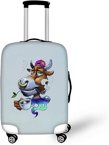 Amazon Ledback スーツケースカバー おしゃれ 伸縮素材 牛柄 動物 キャリーケースカバー S M Lサイズ ラゲッジカバー 防塵 トランクカバー かわいい トラベルアクセサリー キャリーバッグカバー キャリーカバー 旅行者 洗える Ledback レドバック スーツケースカバー