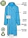 Portable Rain Poncho, Unisex Rain Jacket Hood and Pockets - Blue