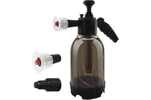 RIMBERRY 2L Pump Foam Sprayer, 0.5 Gallon Car Wash Sprayer, Foaming Pump Sprayer, Hand Pressurized Soap Sprayer with Two Nozzle Options for Home Cleaning, Spraying Weeds, Car Detailing, Garden Watering