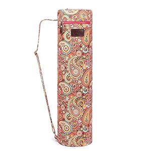 Fremous Yoga Mat Bag,Full-Zip Exercise Yoga Mat Carry Bag for Women and Men – Double Storage Pocket,Easy Access Zipper, Adjustable Shoulder Strap and Handle,Fits Most Mats(Lava)