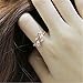 Yean Crystal Engagement Ring Jewelry Fashion Leaf Laurel Rose Gold Nail Ring for Women and Girls