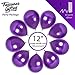 Treasures Gifted Metallic Purple Balloons - 100 Pack Dark Purple Baloons - 12in Latex Metallic Balloons - Globos Morados