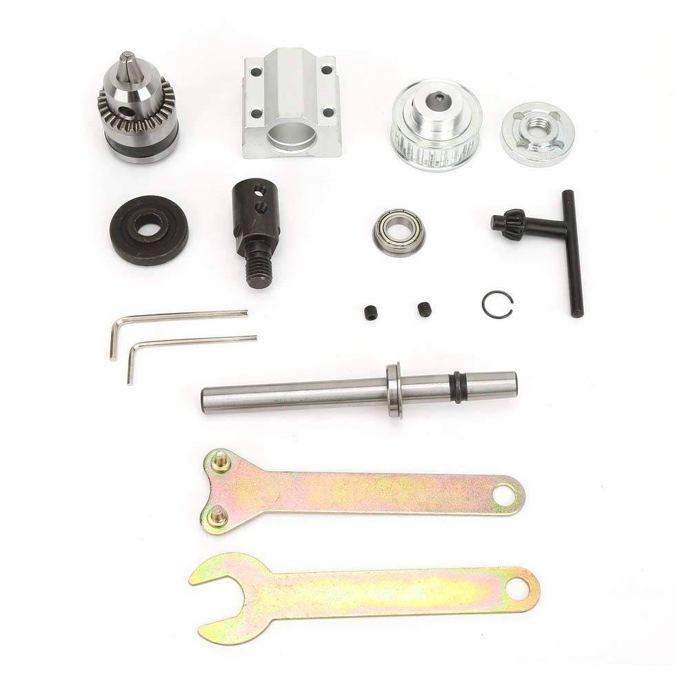 Spindle Assembly，Unpowered Spindle Assembly Control DIY Mini CNC Milling Machine B16 Drill Chuck M10 Shaft Sleeve for DIY Bench Drills,Bench mills,Table Saws