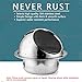 6 Inch Wall Vent Cover, HG Power Exhaust Vent with Screen Mesh, Stainless Steel Soffit Vents, Round Air Vent Covers for Outdoor Ventilation System 145mm, Silver
