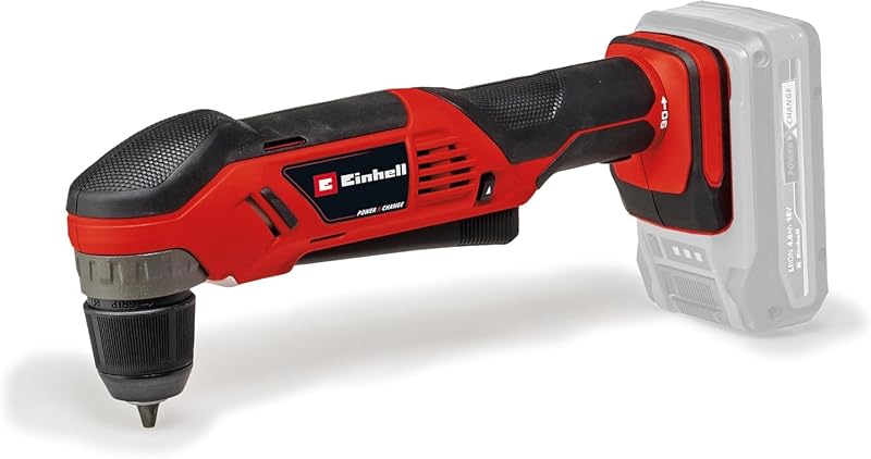 Einhell 18V Cordless Right Angle Drill TE-AD 18 Li-Solo 45Nm 10mm Chuck LED