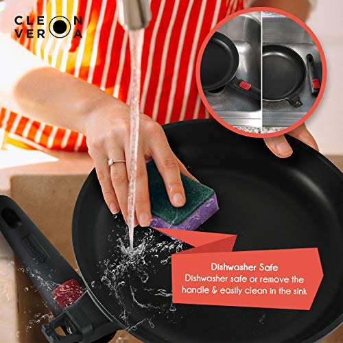 Cleverona Essential Nonstick 11 Inch Fry Pan with SecureSnap Detachable Handle