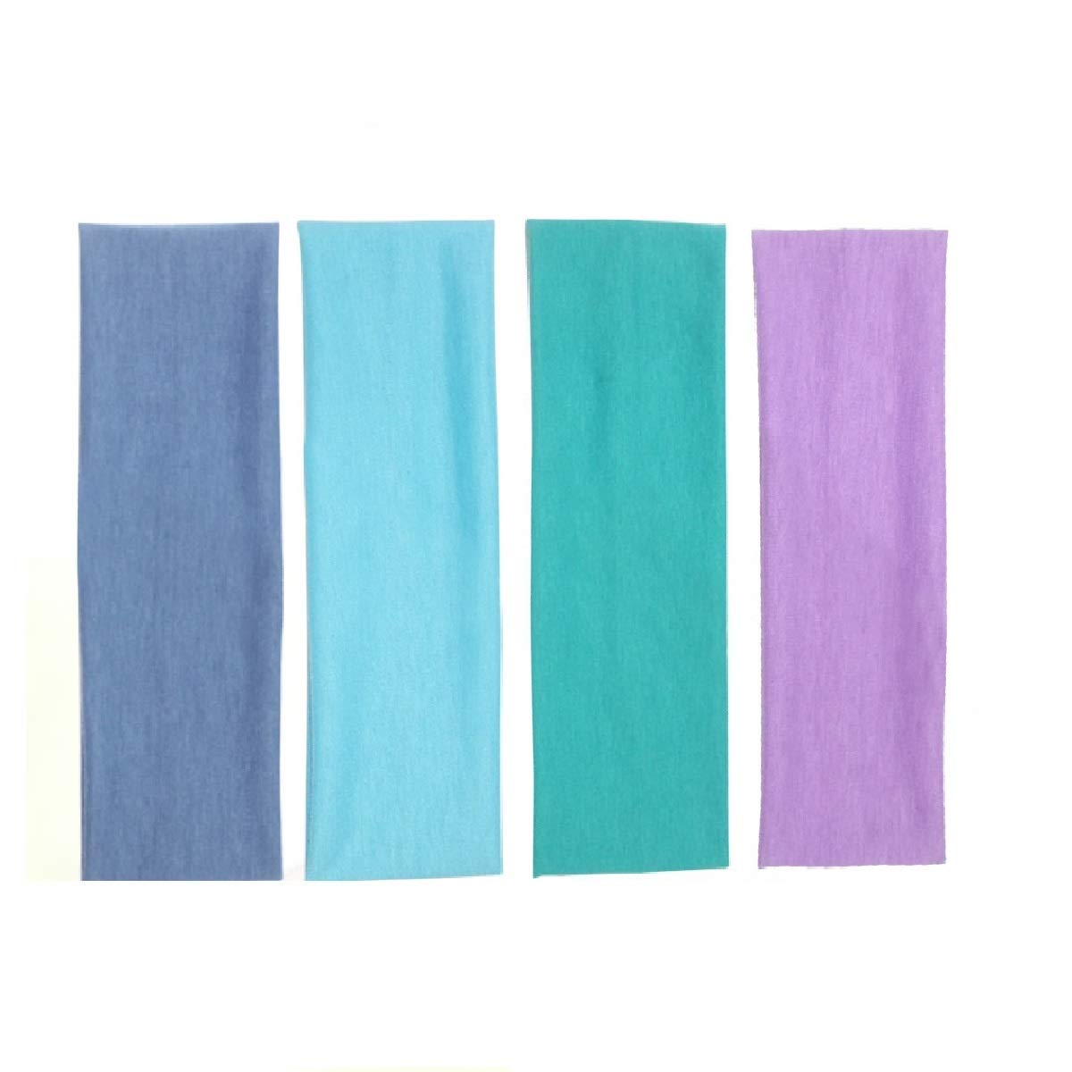 Yoga Stretch Headbands, 4 Pieces Yoga Cotton Headbands Stretch Elastic Headbands, Elastic Stretch Headband For Women Girls Sports,Yoga,Pilates,Cycling