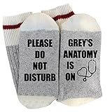 Unisex Grey Greys Anatomy Fans Crazy Socks Letter Printed Cotton Funny Socks