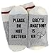 Pxmoda Women Do Not Disturb Letter Printed Knit Funny Socks