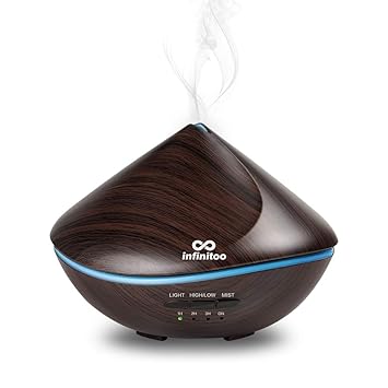 Aroma Diffuser, Luftbefeuchter infinitoo 500ML Sanddüne Design | Raumbefeuchter Ultraschall mit 7 LED Farbwechsel fuer Wohnzi