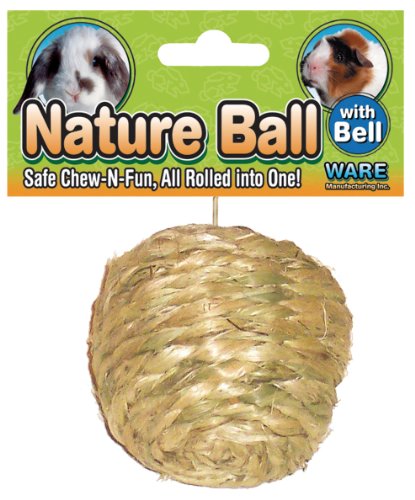 Ware Manufacturing All Natural Sisal Ball Toy for Small Pets, Medium