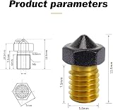 HOCENWAY 4x 0.4mm Non Stick PTFE Nozzle for Anycubic Kobra Mega S X Chiron view 4