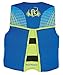 Full Throttle Youth Hinged Rapid-Dry Flex-Back Vest, Blue/Green, Size Youth