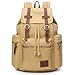 GINGOOD Canvas Backpacks Vintage Rucksack Casual Leather Army Kipling Knapsack 19L