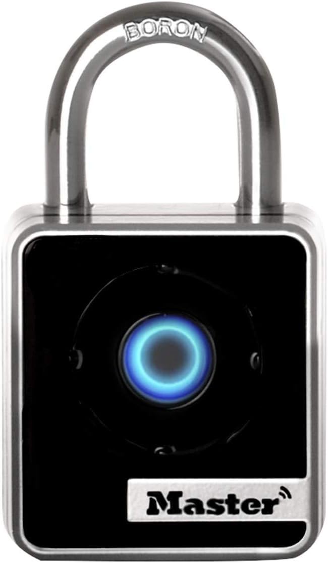 Master Lock 4400EUREC Bluetooth Smart Padlock for Professional and Private Use, Indoor, Bluetooth Access with Smartphone