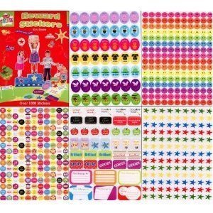 Over 1000 reward stickers childrens teachers smiley face stars and more