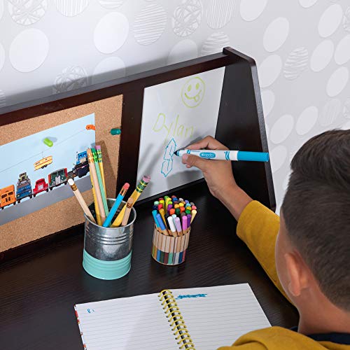 KidKraft Wooden Study Desk with Chair Espresso, Drawers, Extra