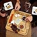Organic Bamboo Charcuterie Board with a Pullout Drawer and Cutlery Set- The Ultimate Eco Friendly Serving Tray for Wine, Cheeses And Meats- Precise Craftsmanship