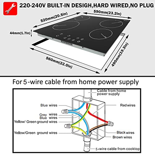 Karinear Dropin 4 Burner Electric Cooktop 24 Inch Electric Radiant