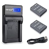 TOP-MAX EN-EL12 USB Charger MH-65 MH65 and 2 Pack EN-EL12,ENEL12 Battery for Nikon Coolpix S610 P310 P330 P340 P3000 S31 S70 S620 S630 S640 S710 S800c S1000pj S1100pj S1200pj S6000 S6100 S6150 S6200