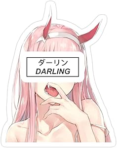 VFreeM (3 PCs/Pack) Zero Two 3x4 Inch Die-Cut Stickers Decals for Laptop Window Car Bumper Helmet Water Bottle