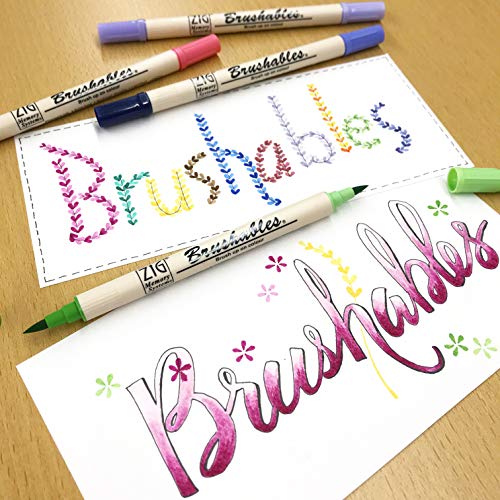 Kuretake Zig BRUSHABLES 24 Coloes set, TWOTONED pen, Twin brush tips