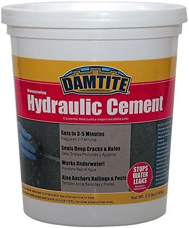Damtite 07031 Gray Waterproofing Hydraulic Cement, 2.5 lb. Pail by Damtite Waterproofing