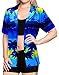 La Leela Women Hawaiian Shirt Blouses Tank Beach Top Casual Aloha Boho Holiday Button Up