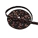 YJ COOL Synthetic Thick Silk Sageo Wrapping Cord for Japanese Samurai Swords Handle Saya - Black-Brown