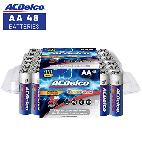 ACDelco AA Batteries, Super Alkaline AA Battery, High Performance, 48 Count Pack
