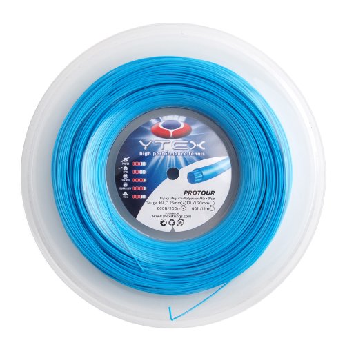 YTEX Protour Blue Tennis Racquet String Set (16L Gauge, 1.25mm)