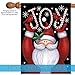 Toland Home Garden 109385 Santa Joy Christmas Garden Flag 28x40 Inch Double Sided for Outdoor Winter House Yard Decoration
