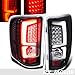 Chevy Silverado 1500 2500 3500 Crew Cab Black LED Bar Tail Rear Brake Signal Lights C-streak Parking Light