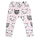 CANIS Baby Boys Girls Cartoon Print Harem PP Leggings Pants (110(3-4T), Pink cat)