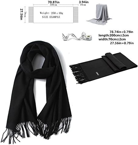 Kuayang Pashmina Scarf Cashmere Scarves for Women Mens Winter Shawls and Wraps