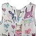 Weixinbuy Kids Girls Chiffon Birds Printed Sleeveless Summer Dress, Bird Printed, Medium