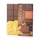 GODIVA Chocolatier Large 31% Milk Chocolate Salted Caramel Bar, 0.29 Pound