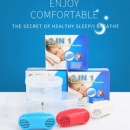 3 Packs 2-in-1 Silicone Anti Snoring Device Nose Air Purifier Vents Sleep Nasal Strips Snore Stopper Breathe Right Solution Guard AIDS Updated Version